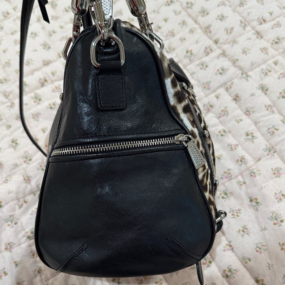 Rebecca Minkoff Leopard Print and Black Leather Women's Bag - Picture 3 of 6